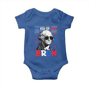 4th of July George Washington Bruh Baby Onesie TS10 Royal Blue Print Your Wear