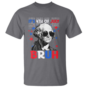 4th of July George Washington Bruh T Shirt TS10 Charcoal Print Your Wear