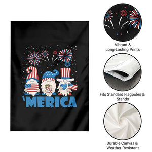 4th of July Gnome Garden Flag Merica Gnomes USA Flag Fireworks TS02 Print Your Wear