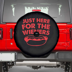 4th of July Just Here For The Wieners Spare Tire Cover Funny Hot Dog Independence Day Patriotic Weenies TS10 Black Print Your Wear