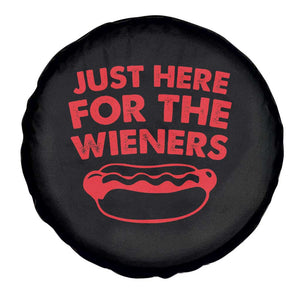 4th of July Just Here For The Wieners Spare Tire Cover Funny Hot Dog Independence Day Patriotic Weenies TS10 Print Your Wear