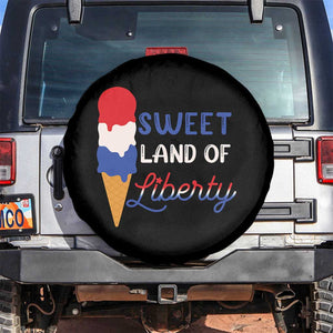4th of July Spare Tire Cover Sweet Land of Liberty American Patriotic TS02 No hole Black Print Your Wear