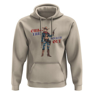 4th Of July Hoodie Chill The Fourth Out American Pin-up Girl TS09 Sand Print Your Wear