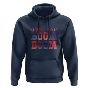 4th Of July Hoodie Here For The Boom Patriotic Independence Day TS09 Navy Print Your Wear