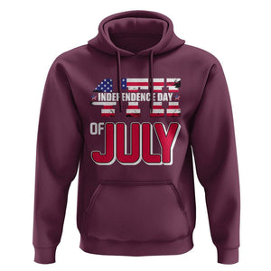 4th of July Hoodie Patriotic Independence Day American Flag TS02 Maroon Print Your Wear