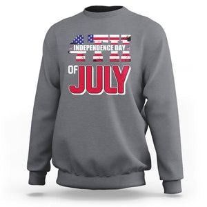 4th of July Sweatshirt Patriotic Independence Day American Flag TS02 Charcoal Print Your Wear