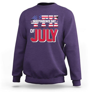 4th of July Sweatshirt Patriotic Independence Day American Flag TS02 Purple Print Your Wear