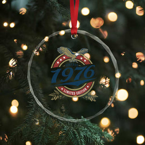 50th Birthday Beer Lover Vintage 1976 Limited Edition Crystal Glass Ornament Bald Eagle