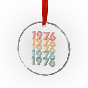 50th Birthday Crystal Glass Ornament Vintage 1976 Retro 50 Years Old Birthday