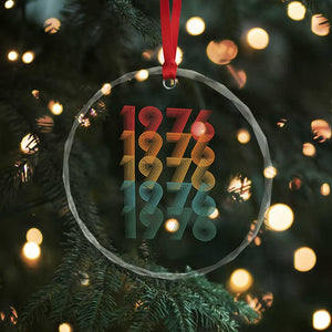 50th Birthday Crystal Glass Ornament Vintage 1976 Retro 50 Years Old Birthday