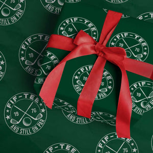50th Birthday Golf Wrapping Paper Roll Vintage 1976 Fif Tee And Still On Par Golf Lover Gift TS10 Green Print Your Wear