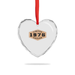50th Birthday Heart Crystal Glass Ornament 1976 Limited Edition Gifts For Turning 50 TS11 Print Your Wear