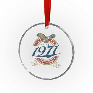 55th Birthday Beer Lover Vintage 1971 Limited Edition Crystal Glass Ornament Bald Eagle
