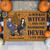 Personalized Halloween Doormat A Wicked Witch and Her Handsome Devil Live Here CTM Custom - Printyourwear