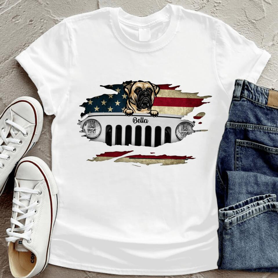 Custom Jeep T Shirt Just a Girl Who Loves Dog and Jeep CTM Custom - Printyourwear
