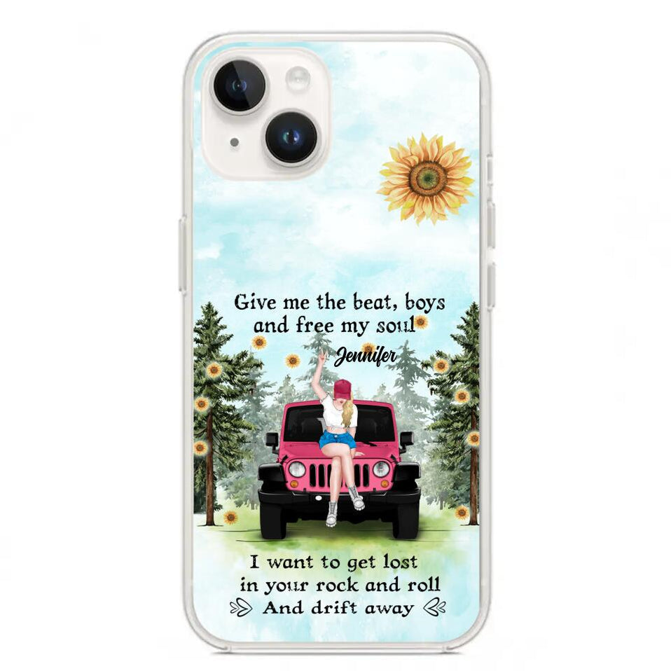 Personalized Jeep Off Road Girl Phone Case I Want To Get Lost In Your Rock and Roll CTM One Size Custom - Printyourwear