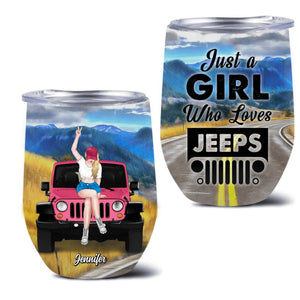 Personalized JP Off Road Wine Tumbler Gift For Girl Friend CTM 12 OZ Custom - Printyourwear