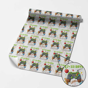 67 33 100 Days Level Unlocked Wrapping Paper Roll Gaming 100th Day of School Boys Kid TS10 Christmas Plaid Print Your Wear