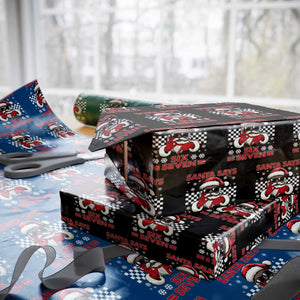 67 African American Santa Christmas Wrapping Paper Roll Funny Santa Says Six Seven Meme Gen Alpha Slang TS11 Black Print Your Wear