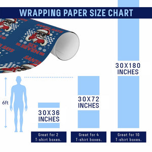 67 African American Santa Christmas Wrapping Paper Roll Funny Santa Says Six Seven Meme Gen Alpha Slang TS11 Print Your Wear