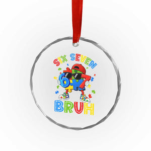 67 Autism Awareness Crystal Glass Ornament Funny Six Seven Bruh Autistic Puzzle Kids Boys TS11 Print Your Wear