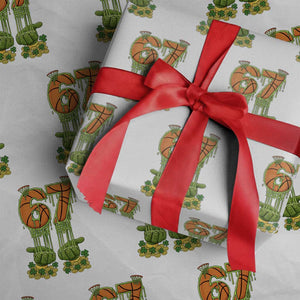 67 Basketball St Patricks Day Wrapping Paper Roll Funny Six Seven Gen Alpha Meme Drip TS14 White Print Your Wear