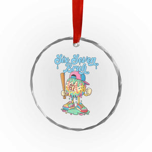 67 Bruh Meme Crystal Glass Ornament Ice Cream Drip Baseball Sport TS14 Print Your Wear