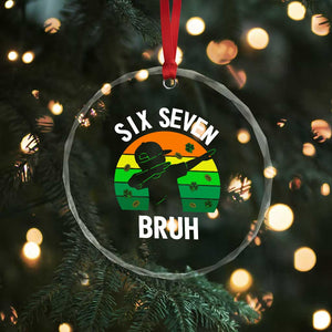 67 Bruh St Patricks Day Crystal Glass Ornament Funny Six Seven Boys Kids Dabbing Meme TS14 Print Your Wear