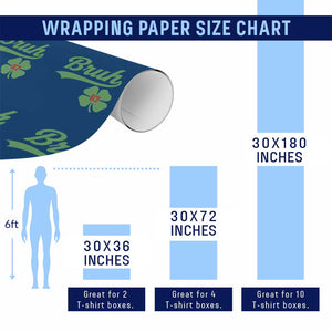 67 Bruh St Patricks Day Wrapping Paper Roll Funny Six Seven Shamrock Meme TS14 Print Your Wear