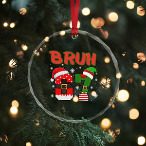 67 Christmas Crystal Glass Ornament Six Seven Bruh Funny Boys Kids Meme Pajamas Gen Alpha Slang TS10 Print Your Wear