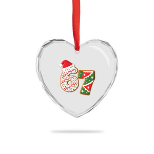 67 Christmas Heart Crystal Glass Ornament Funny Six Seven 6 7 Meme Pajamas Gen Alpha Slang TS10 Print Your Wear