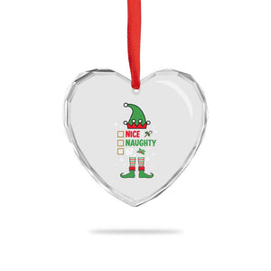 67 Christmas Heart Crystal Glass Ornament Funny Six Seven Meme Brainrot Nice Naughty 6 7 Elf Custome TS10 Print Your Wear