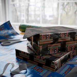 67 Christmas Red Plaid Wrapping Paper Roll Funny Six Seven Meme Holiday Vibes Graphic TS02 Black Print Your Wear