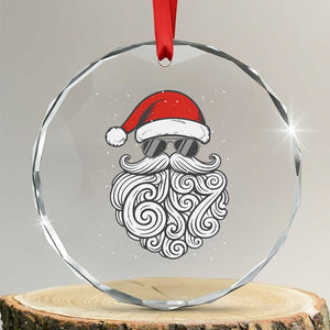 67 Christmas Santa Crystal Glass Ornament 6 7 Meme Pajamas Holiday Gen Alpha Slang Teen TS10 Transparent Glass 3'' Circle Print Your Wear