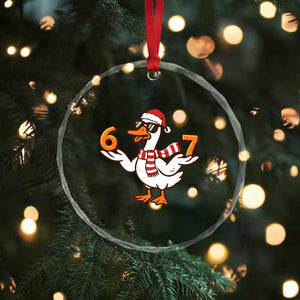 67 Christmas Silly Goose Crystal Glass Ornament 6 7 Meme Funny Six Seven Gen Alpha Slang TS10 Print Your Wear