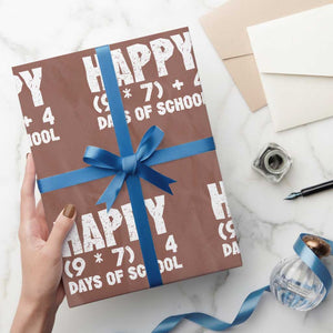 67 Days Of School Wrapping Paper Roll Do The Math 67 Meme Funny Six Seven Teacher TS10 Mocha Print Your Wear