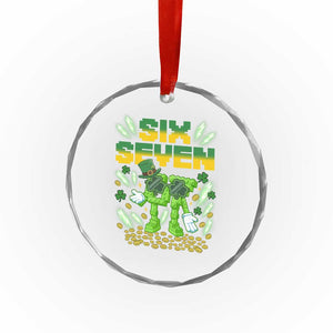 67 Italian Brainrot St Patricks Day Crystal Glass Ornament Funny Six Seven Leprechaun Playing Baseball Meme TS14 Print Your Wear