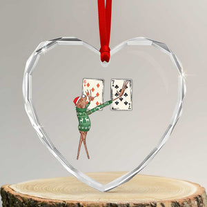 67 Marcus The Worm Poker Game Christmas Heart Crystal Glass Ornament Funny Six Seven Meme Playing Cards Holiday Vibe TS14 Transparent Glass 3'' Heart Print Your Wear