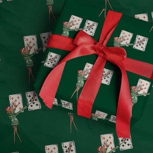 67 Marcus The Worm Poker Game Christmas Wrapping Paper Roll Funny Six Seven Meme Playing Cards Holiday Vibe TS14 Green Print Your Wear