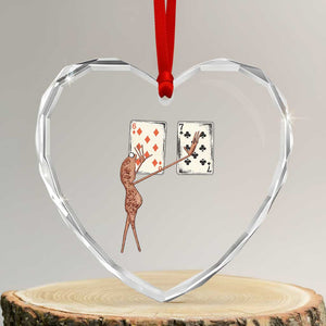 67 Marcus The Worm Poker Game Heart Crystal Glass Ornament Funny Six Seven Meme Playing Cards TS14 Transparent Glass 3'' Heart Print Your Wear