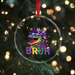 67 Mardi Gras Crystal Glass Ornament Funny Alligator Six Seven Bruh Meme TS14 Print Your Wear