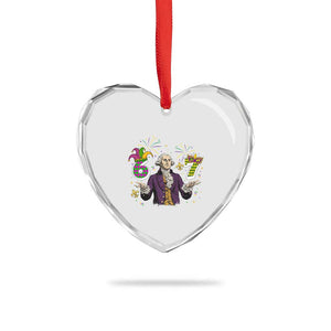 67 Mardi Gras Heart Crystal Glass Ornament Funny Six Seven George Washington Meme TS14 Print Your Wear