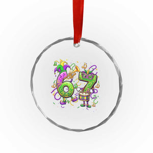67 Mardi Gras Meme Crystal Glass Ornament Funny Six Seven Carnival Party TS14 Print Your Wear