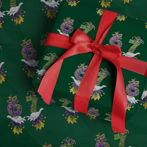 67 Mardi Gras Meme Wrapping Paper Roll Funny Six Seven Hand Carnival Trendy TS14 Green Print Your Wear