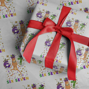 67 Mardi Gras Wrapping Paper Roll Marcus The Worm Carnival Trendy Meme TS14 White Print Your Wear