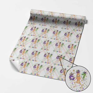 67 Mardi Gras Wrapping Paper Roll Marcus The Worm Carnival Trendy Meme TS14 Christmas Plaid Print Your Wear