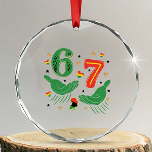 67 Meme Black History Month Crystal Glass Ornament African American Gift TS12 Transparent Glass 3'' Circle Print Your Wear