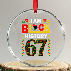 67 Meme Black History Month Crystal Glass Ornament African American Pride TS12 Transparent Glass 3'' Circle Print Your Wear