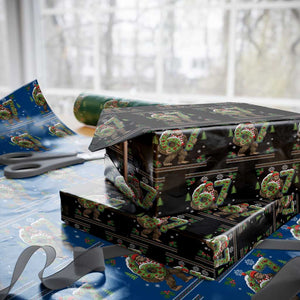 67 Meme Christmas Bigfoot Wrapping Paper Roll Funny Six Seven Wreath Sasquatch Holiday Gag Gift TS02 Black Print Your Wear