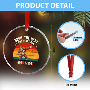 67 New Year Crystal Glass Ornament Funny Six Seven Bruh Bigfoot Meme TS14 Print Your Wear
